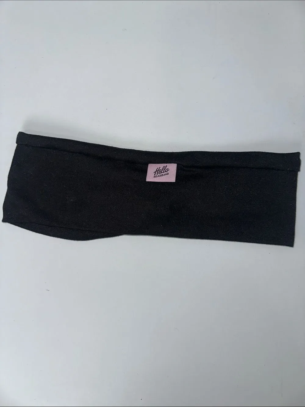 Hello Headband Black OS Buttery Soft Twist Front